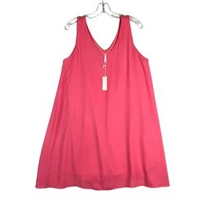 Women's Pinkblush Sleeveless Tank Dress, V-Neck, Lined, NWT, Pink, Large